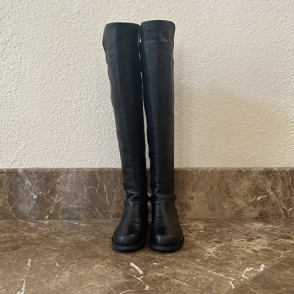 Stuart Weitzman Over-the-Knee 50/50 Boots Black Size 6 EUC - Picture 3 of 11